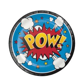 8 Superhero Slogans Dessert Plates