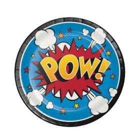 8 Superhero Slogans Dessert Plates