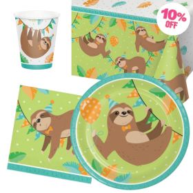 Sloth Party Tableware Pack for 8