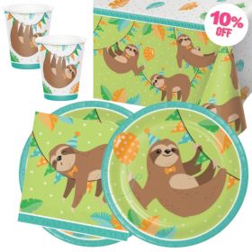 Sloth Party Tableware Pack for 16