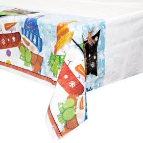 Snowman Buddies Christmas Tablecover