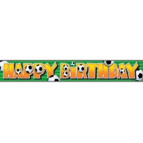 3D Soccer Happy Birthday Foil Banner