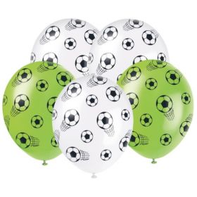 5 3D Soccer Latex Balloons 12"