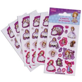 Sofia the First Party Bag Stickers, pk6