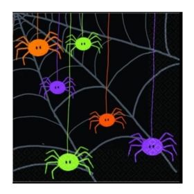 Spider Frenzy Halloween Party Napkins