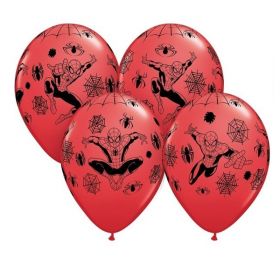 6 Spiderman Latex Balloons 12"