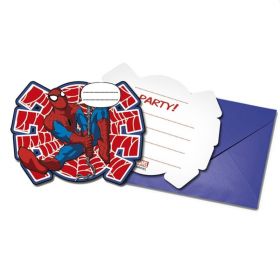 6 Spiderman Party Invitations