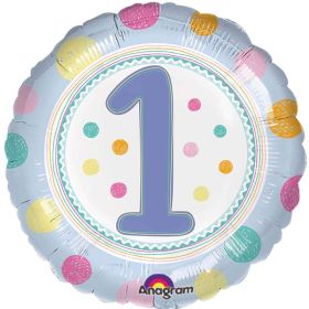 SpotOn 1st Happy Birthday Foil Balloon 17"