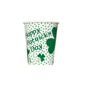 St. Patrick's Day Lucky Shamrock Cups 270ml, pk8