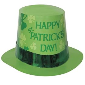 St. Patrick's Card Top Hat with Foil Band