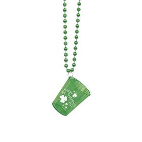 St. Patrick's Day Shot Glass Necklace