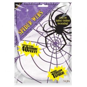 Stretchable Spiders Web White - Includes 1 Spider