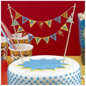 Super Hero Pop Art Cake Bunting