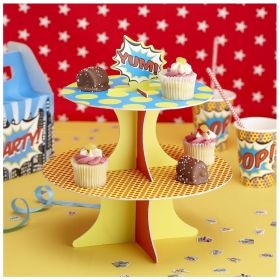 Super Hero Pop Art Cake Stand