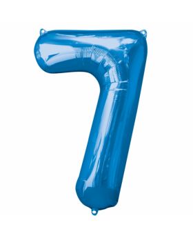 Supershape Blue Number 7 Party Balloon