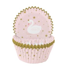 Swan Party Cupcake Cases, pk75