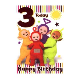 Teletubbies Birthday Card Age 3