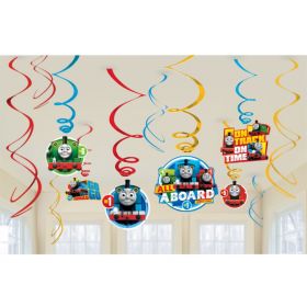 12 Thomas & Friends Swirl Decorations