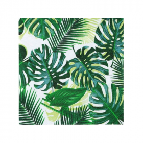 Tropical Fiesta Palm Leaf Cocktail Napkins, pk20