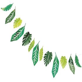 Safari Leaves Paper Foil Garland 2.1m