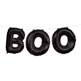 Black Boo Balloon Letter Banner Kit