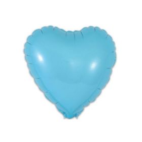 Blue Heart Air Fill Foil Balloon 9"