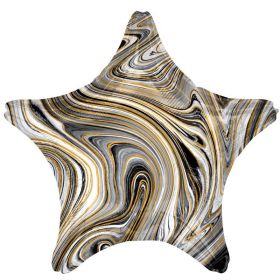 Marblez Black Star Standard Foil Balloon 19"