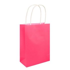 Neon Pink Paper Party Bag