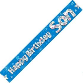 Happy Birthday Son Foil Banner 2.7m