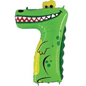 Age 7 Crocodile Supershape Balloon 40"