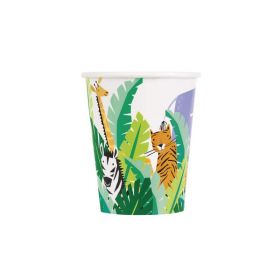 Animal Safari Party Party Cups 270ml, pk8