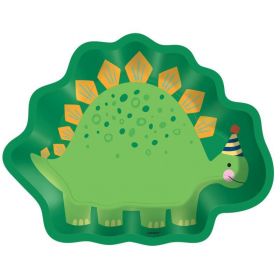 Dino-Mite Party Dinosaur Shaped Paper Plates, pk8