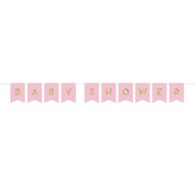 Pink and Gold Party Custom Ribbon Banner 1.7m