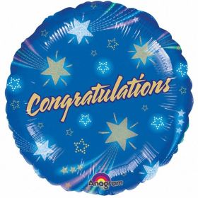 Shooting Stars Congrats Foil Balloon 18''/45cm