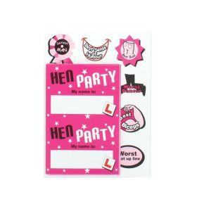 Hen Night Stickers & Name Tags Set