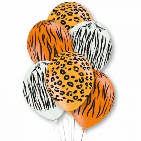 Animal Safari Print Latex Balloons 11", pk6