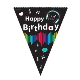 Music Media Birthday Bunting 3.9m