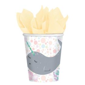 Narwhal Party Cups 250ml, pk8