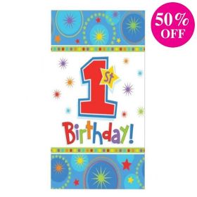 1st Birthday One-Derful Boy Paper Tablecover