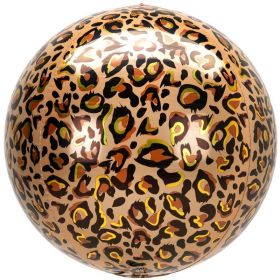 Animalz Leopard Print Orbz Foil Balloon 16"