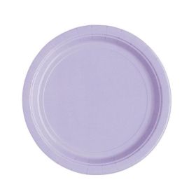 8 Lilac Paper Dessert Plates