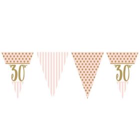 Pink Chic 30th Birthday Bunting 3.7m