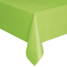 Lime Green Plastic Tablecover 1.37m x 2.74m