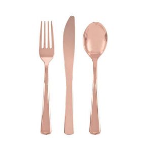 Rose Gold Metallic Cutlery