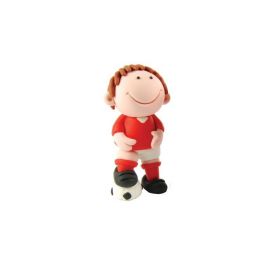 Footballer Resin Cake Topper Red