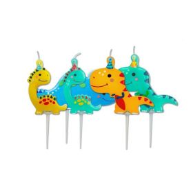 Dino Party Pick Candles, pk5