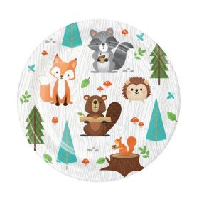 8 Wild Woodland Animals Lunch Plates