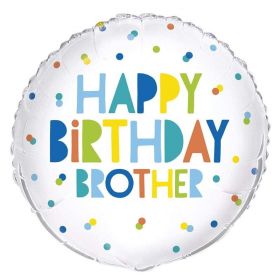 Happy Birthday Brother Foil Balloon 18"