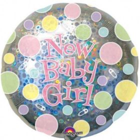 New Baby Girl Foil Balloon 18"