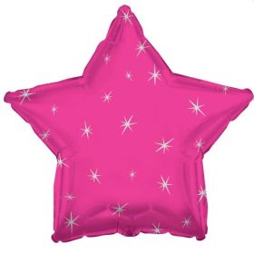 Hot Pink Sparkle Star Foil Balloon